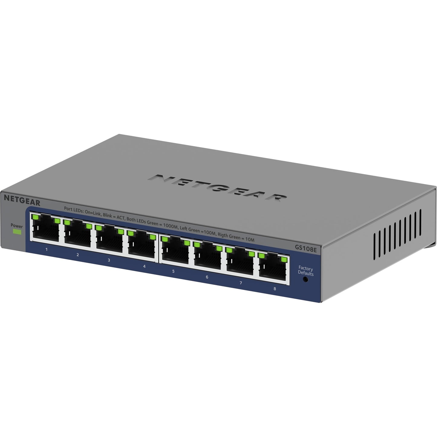 Netgear 8-Fever Gigabit Plus-Switch (GS108E-400EEUs)