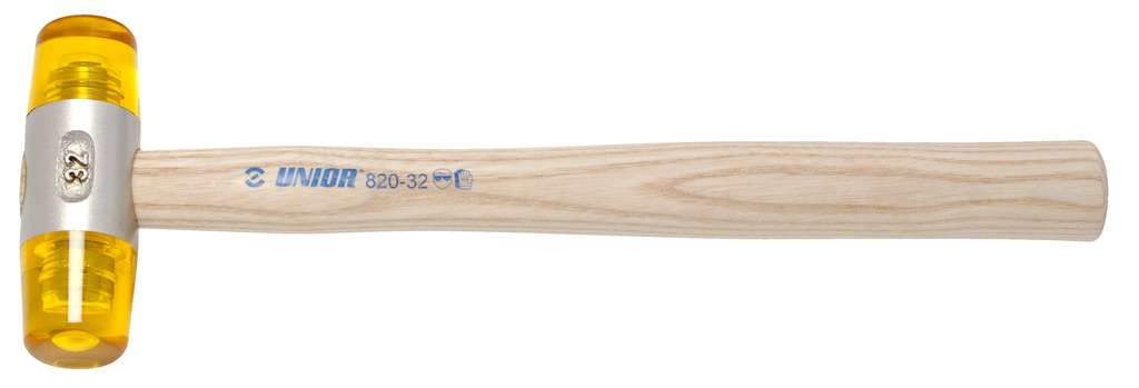 Unior Tools Schonhammer 820a mit Holzgriff und austauschbaren Köpfen