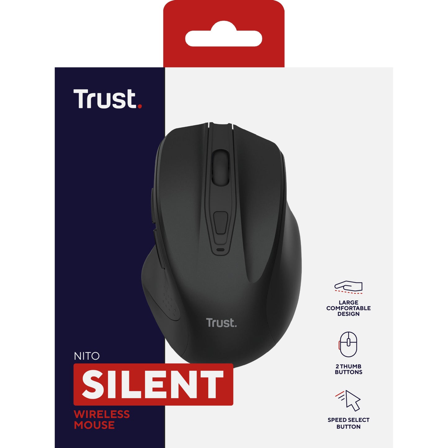 Trust Nito Silent Wireless Mouse (schwarz, 800–2.200 dpi)