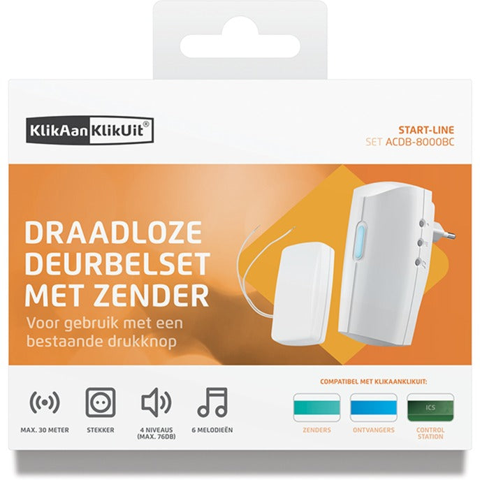 Klicken Sie auf ACDB-8000BC-Plug-in-drahtlose Türklingel-Set mit Sende