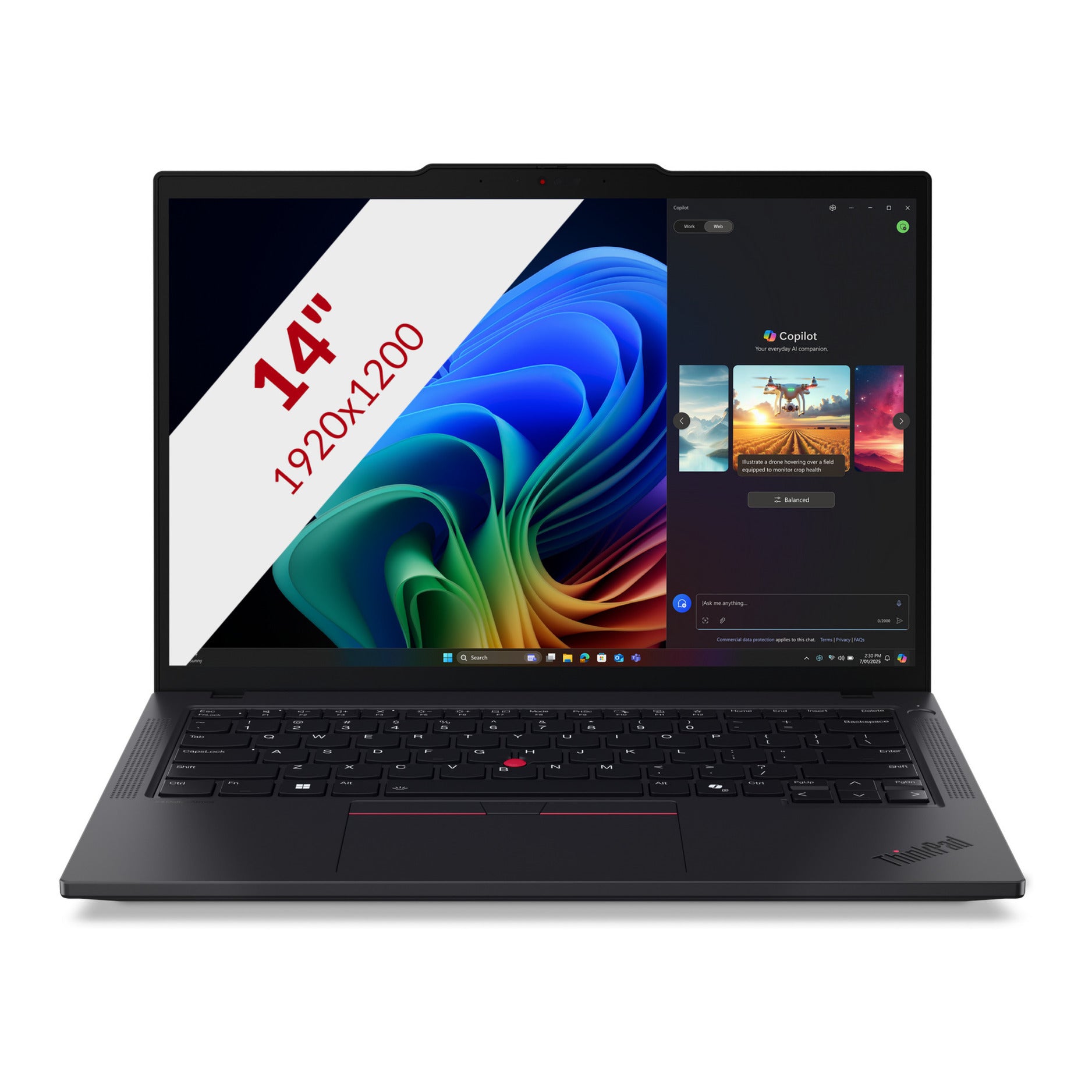 Lenovo Thinkpad T14 Gen 6 (21qj0053mh) 14 Copilot+ Laptop (schwarz | Ryzen AI 7 Pro 350 | Radeon 860m Grafik | 32 GB | 1 TB SSD)