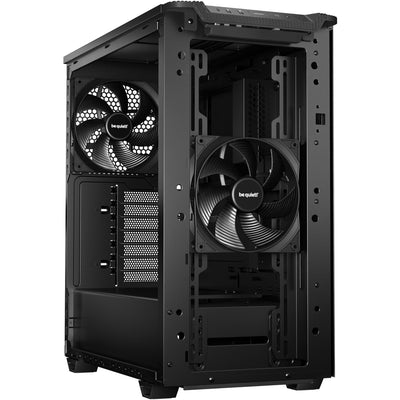 Ruhig sein! Pure Base 501 Airflow Midi-Tower-Gehäuse (schwarz | 2x USB-A | 1x USB-C)
