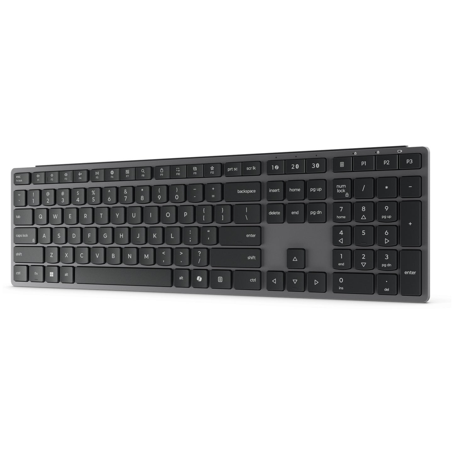 Lenovo 700 moderne kabellose Multi-Geräte-Tastatur – US Euro103P Desktop-Set (grau, 100 %, 2,4 GHz, Bluetooth)