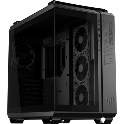 Asus TUF Gaming GT502 Horizon ArGB Midi-Tower-Gehäuse (schwarz | 3x USB-A | 1x USB-C | gehärtetes Glas)