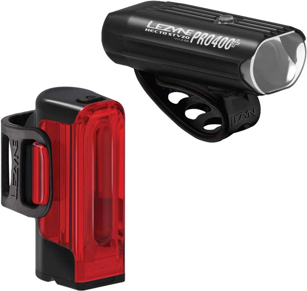 Lezyne Hecto Drive Pro 400+ Streifenantrieb + Stvzo-Beleuchtungsset