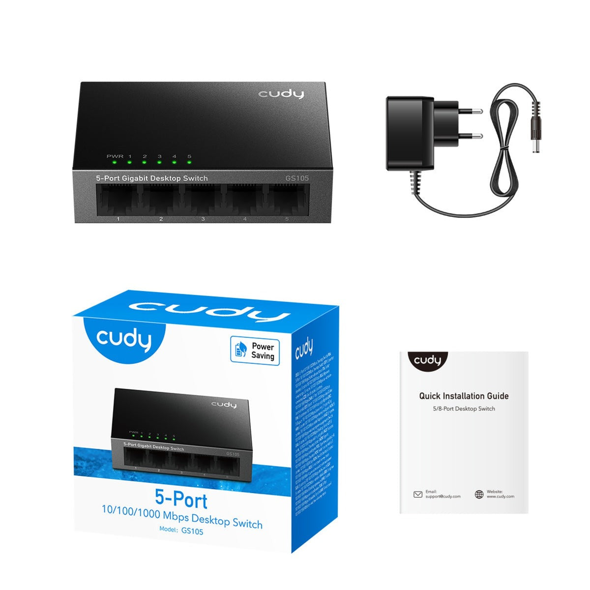 Cudy 5-Port Gigabit-Desktop-Metallschalter