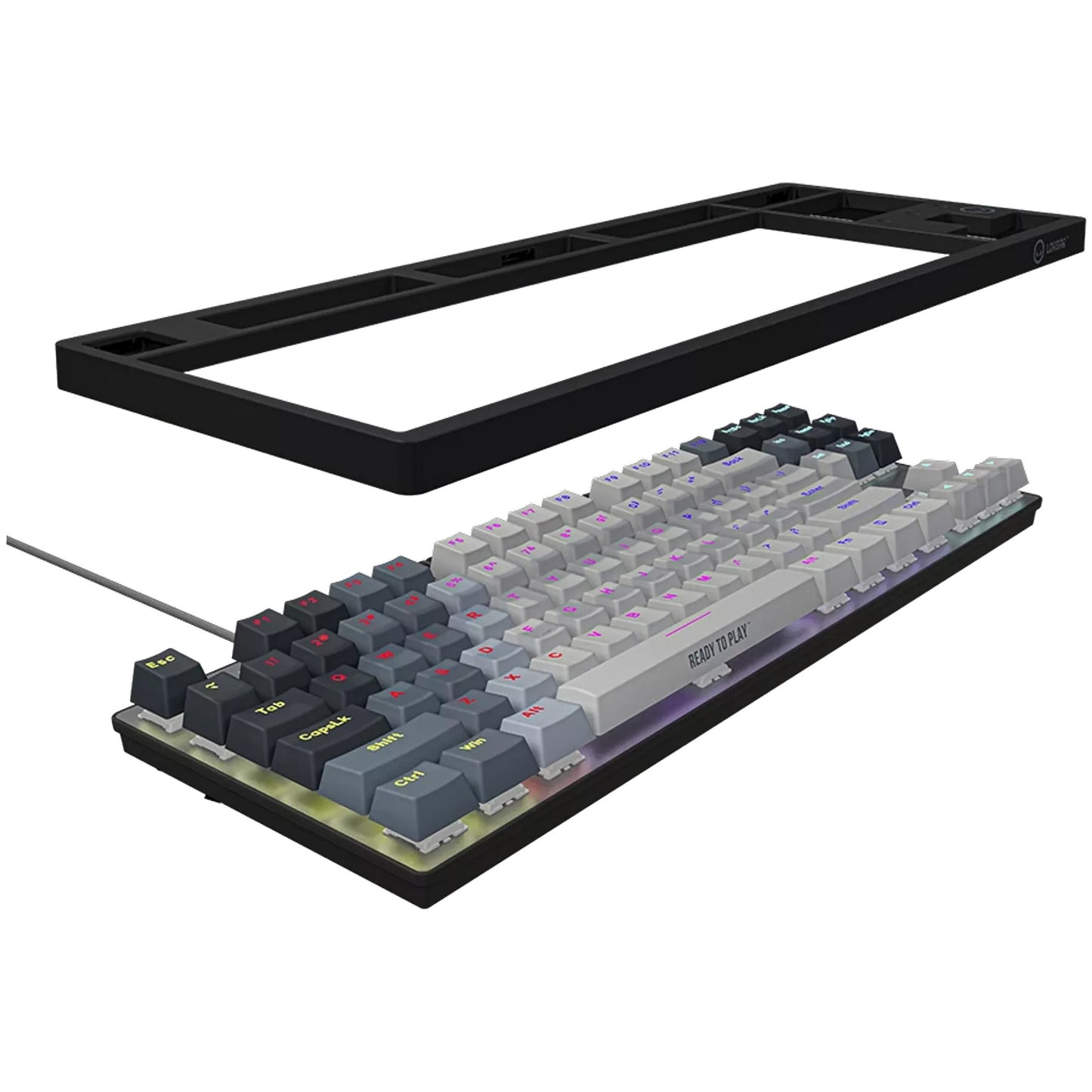 Lorgar Azar 514TKL, Gaming-Tastatur (weiß, US-Layout, Logar Dream, TKL, RGB)