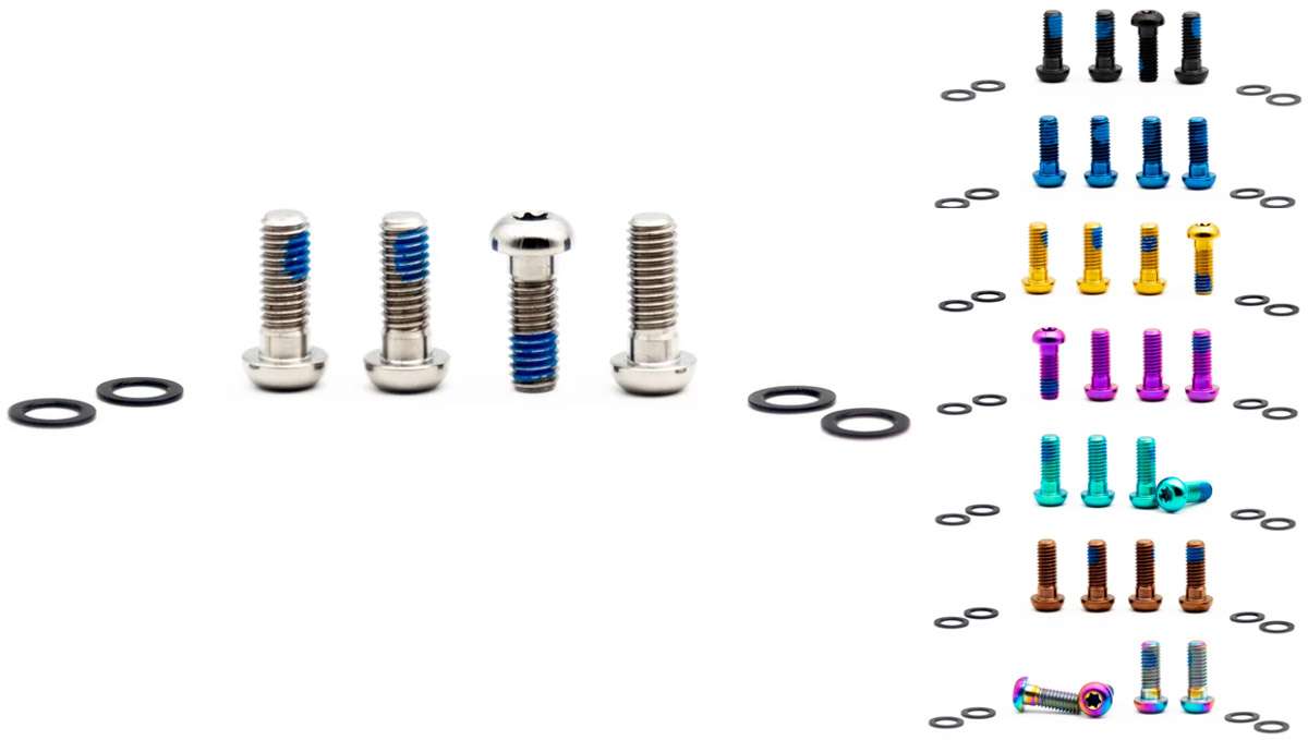Oak Components Titanschrauben-Set M6x16 für Bremsadapter (4 Stück)