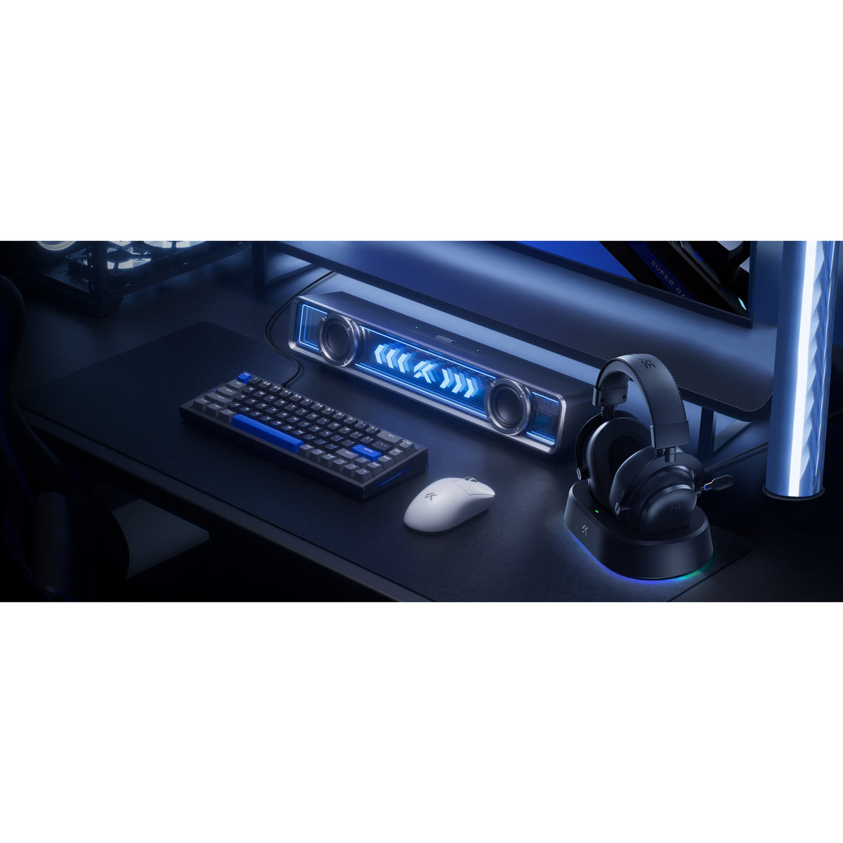 Mchose V9 Turbo+ magnetisches kabelloses Over-Ear-Gaming-Headset (rot, Nintendo Switch, Playstation 4, Playstation 5, Mobil, PC, 2,4 G Bluetooth USB)