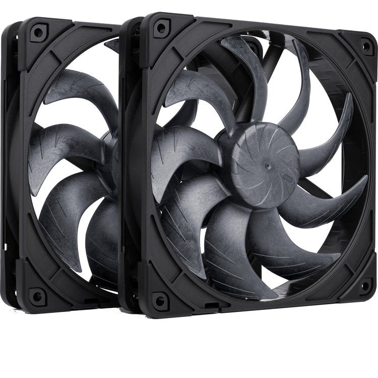 Noctua nf-a14x25 g2 pwm sx2-pp chromax.black Gehäuselüfter (schwarz, 2 Stück, 140 x 140 x 25 mm)