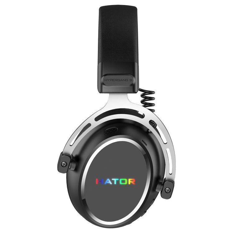 Hator Hypergang 3 kabelloses Over-Ear-Gaming-Headset (schwarz, RGB, 2,4 GHz Bluetooth USB)