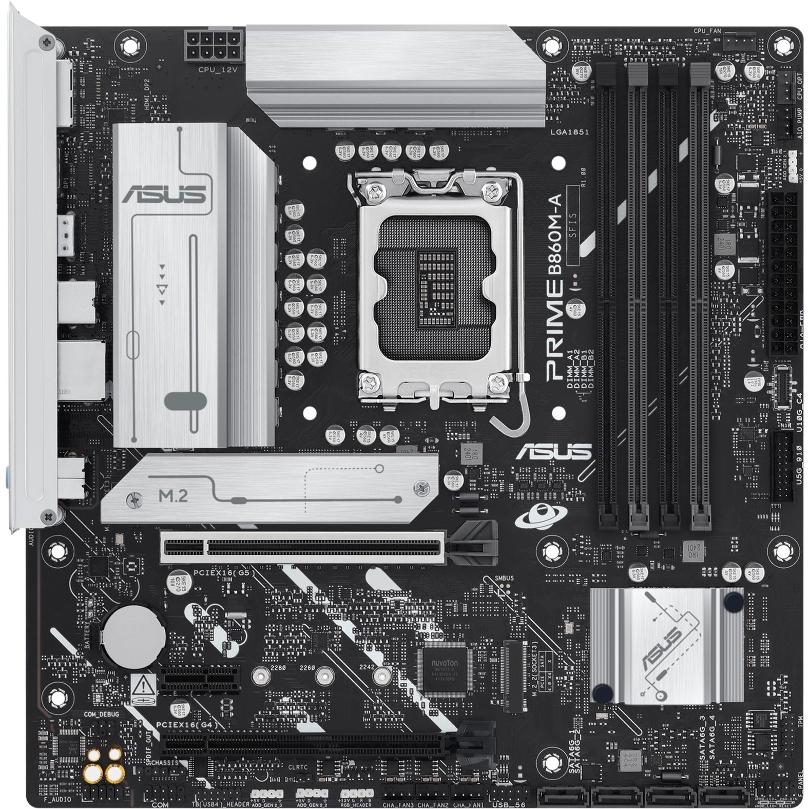 Asus Prime B860M-A-CSM Sockel 1851 Motherboard (Raid, 2,5 GB-LAN, Sound, µatx)