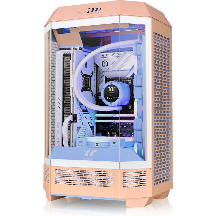 Thermaltake the Tower 300 – Peach Fuzz Mini-Tower-Gehäuse (Pfirsich | 3x USB-A | gehärtetes Glas)