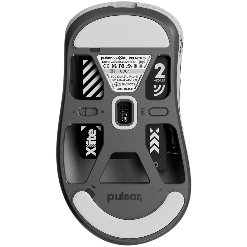 Pulsar [Quiccs Edition] xlite v4 Gaming-Maus (weiß rot, 32.000 dpi, 8000 Hz)