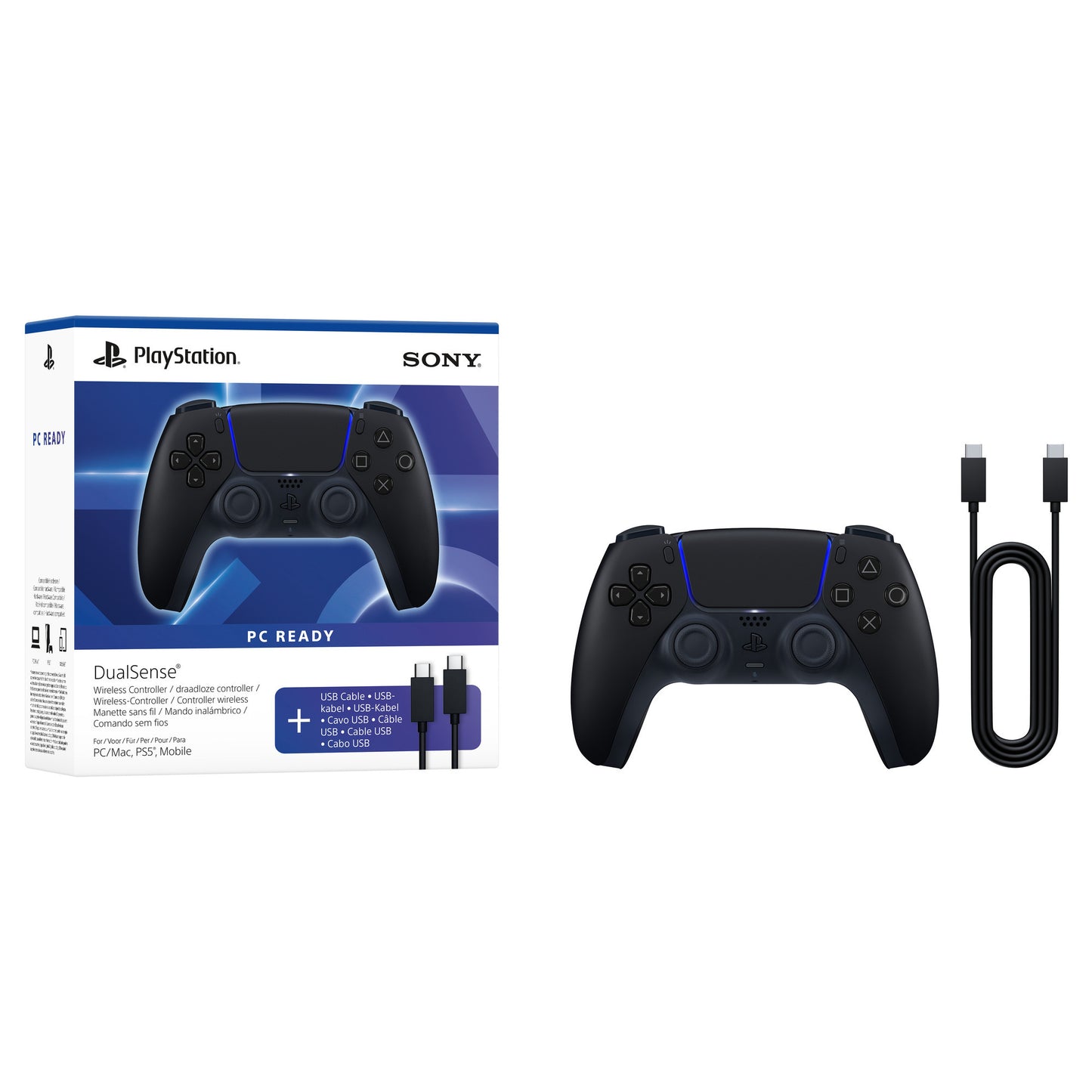 Sony Dualsense Wireless-Controller – Mitternachtsschwarz (schwarz)