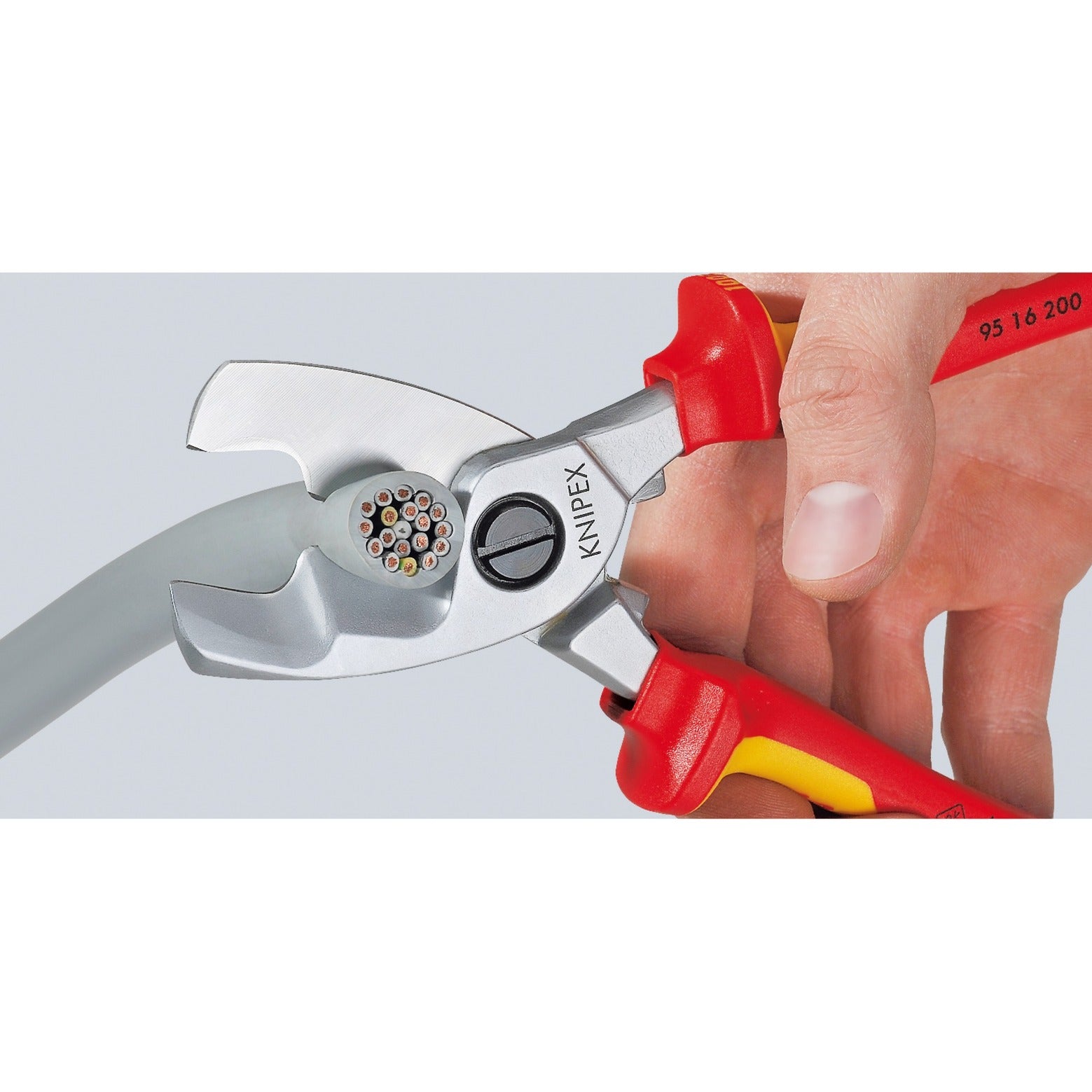 Knipex -Kabelschere mit doppelten Schneidkanten 9516200