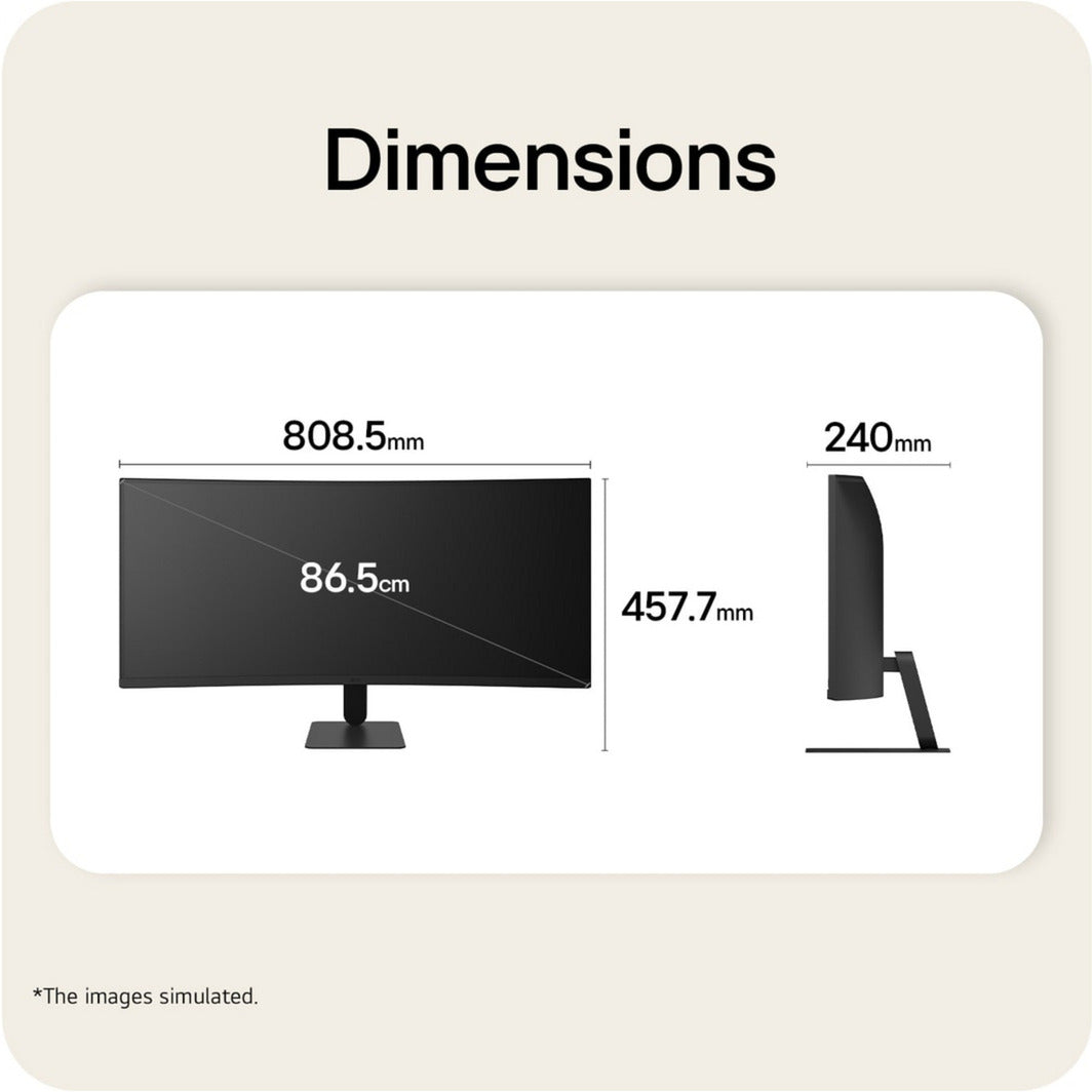LG Ultrawide 34U601B-B 34 gebogener Monitor (Schwarz, HDMI, DisplayPort, AMD FreeSync, 120 Hz)