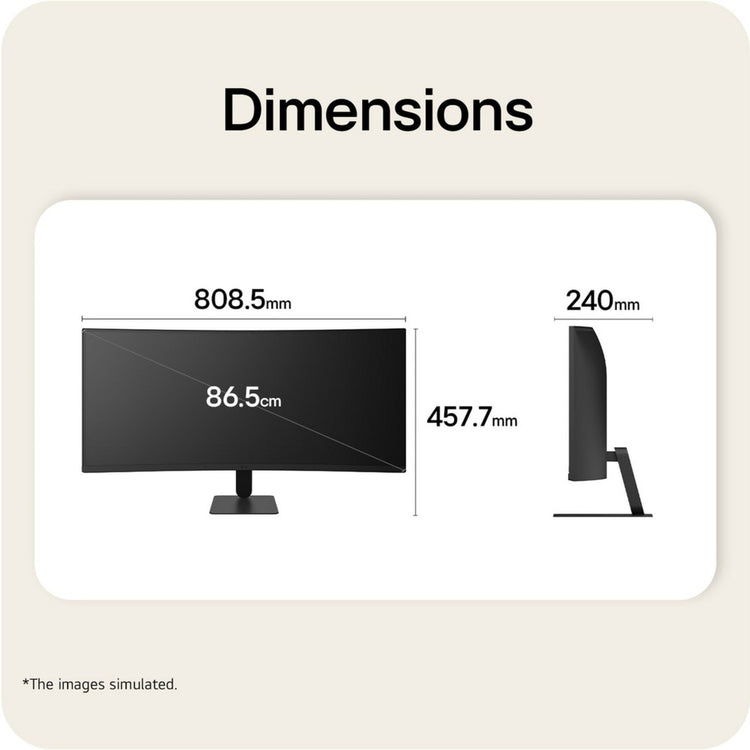LG Ultrawide 34U601B-B 34 gebogener Monitor (Schwarz, HDMI, DisplayPort, AMD FreeSync, 120 Hz)