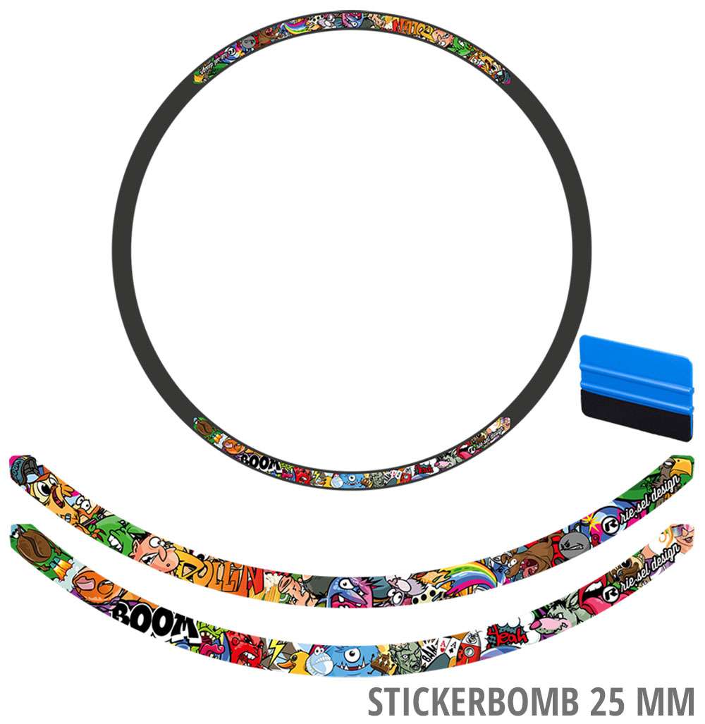 Rie:sel Design Felgenaufkleber-Set 25 mm