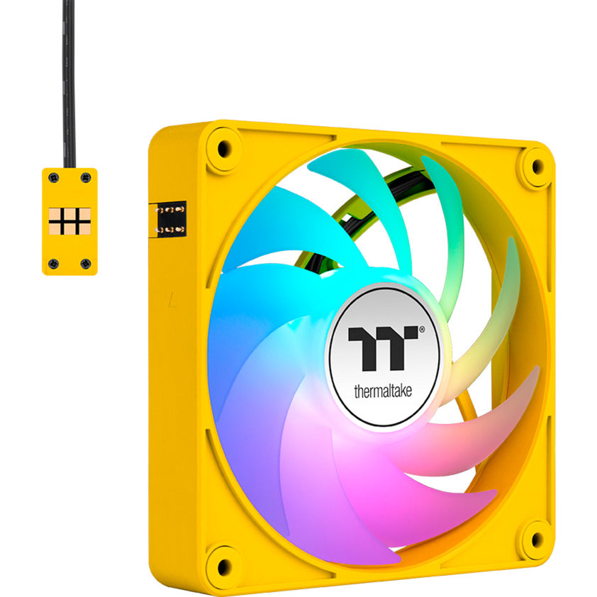 Thermaltake CT120 EX ArGB Sync PC-Lüfter Bumblebee (3-Lüfter-Pack) Gehäuselüfter (Gelb, 3 Stück, 120 x 120 x 25 mm, PWM)