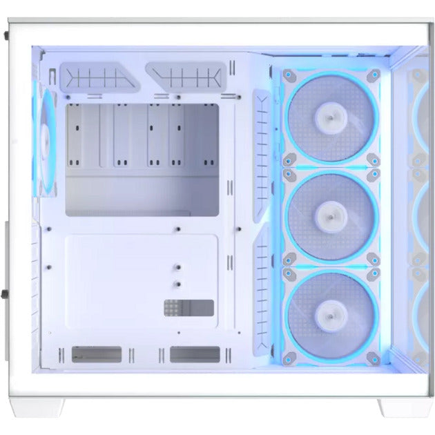 Asus a32 plus Midi-Tower-Gehäuse (weiß | 2x USB-A | 1x USB-C | RGB | gehärtetes Glas)