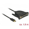 Delock USB-C 2.0 Männlich> 1 x Parallele DB25 Frauen