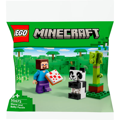 Lego Minecraft – Steve und Baby Panda Konstruktionsspielzeug (30672)