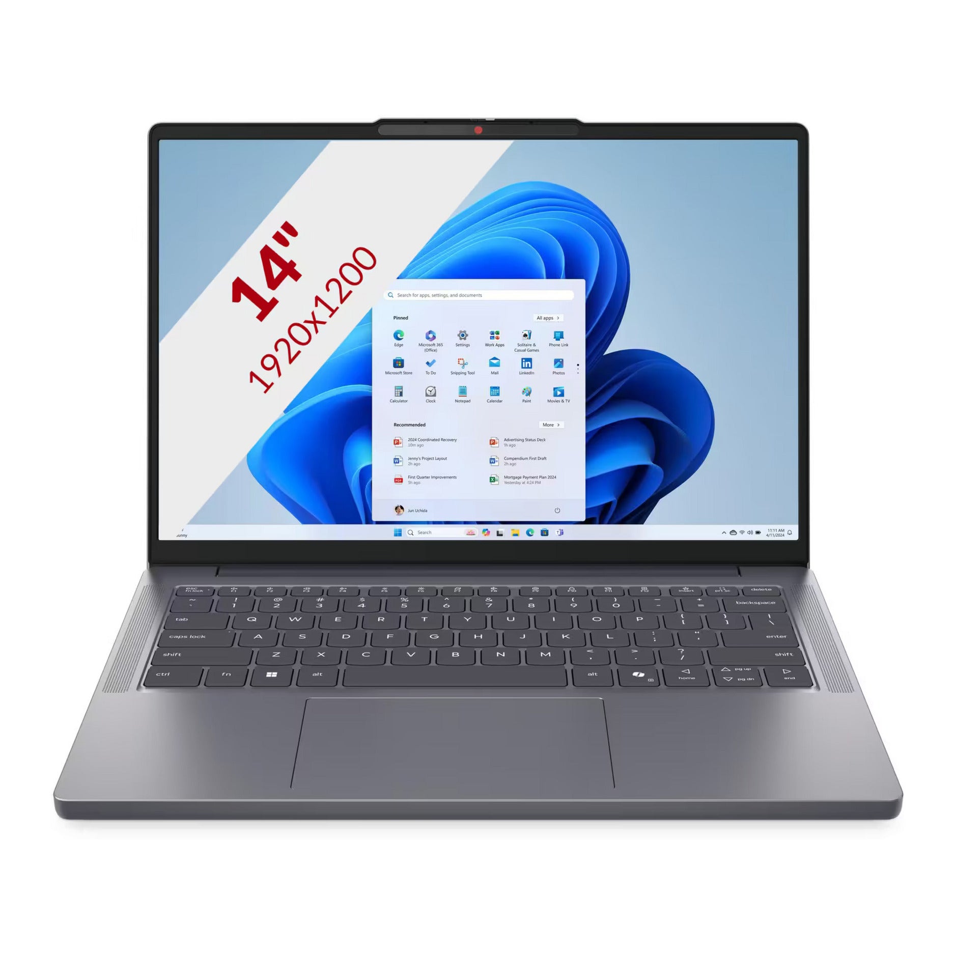 Lenovo Ideapad Slim 3 14ahp10 (83k9003bmh) 14 Laptop (grau | Ryzen 7 8840hs | AMD Radeon 780m Grafik | 16 GB | 512 TB SSD)