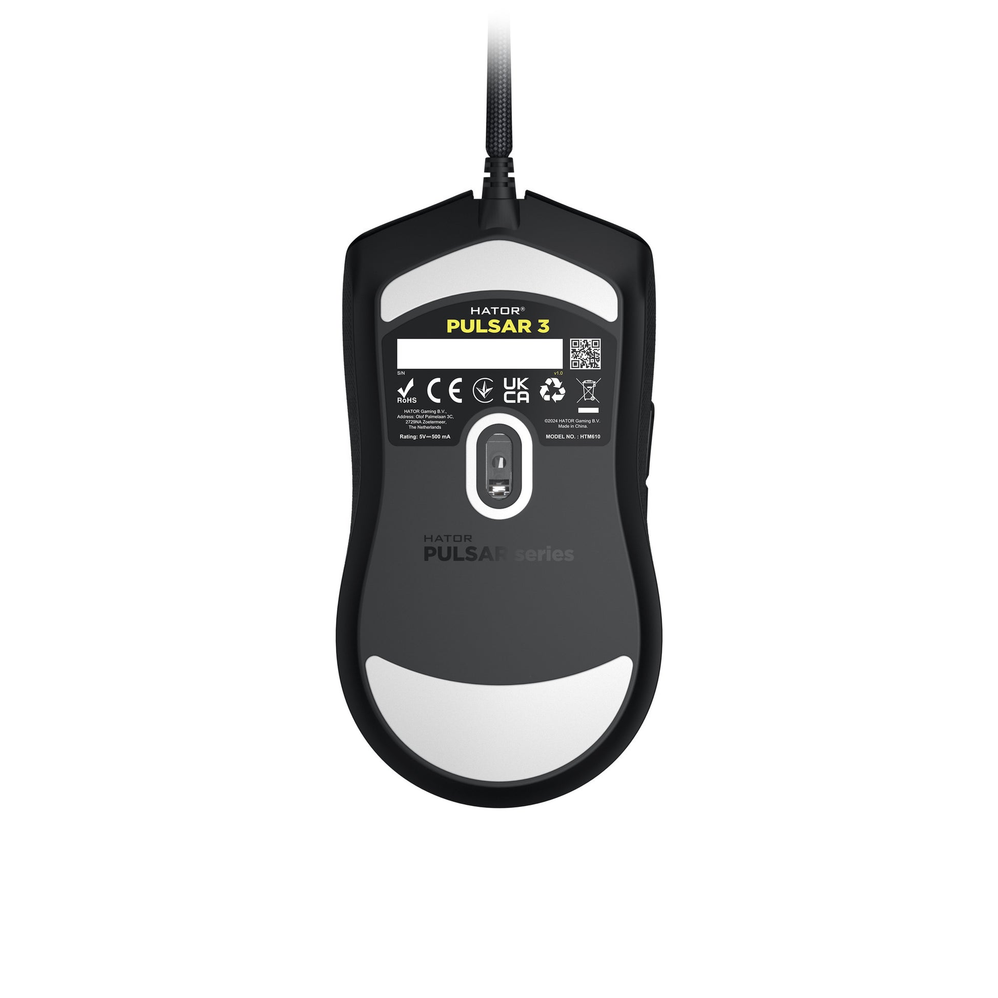 Hator Pulsar 3 Gaming-Maus (schwarz, 400–12.000 dpi, RGB)
