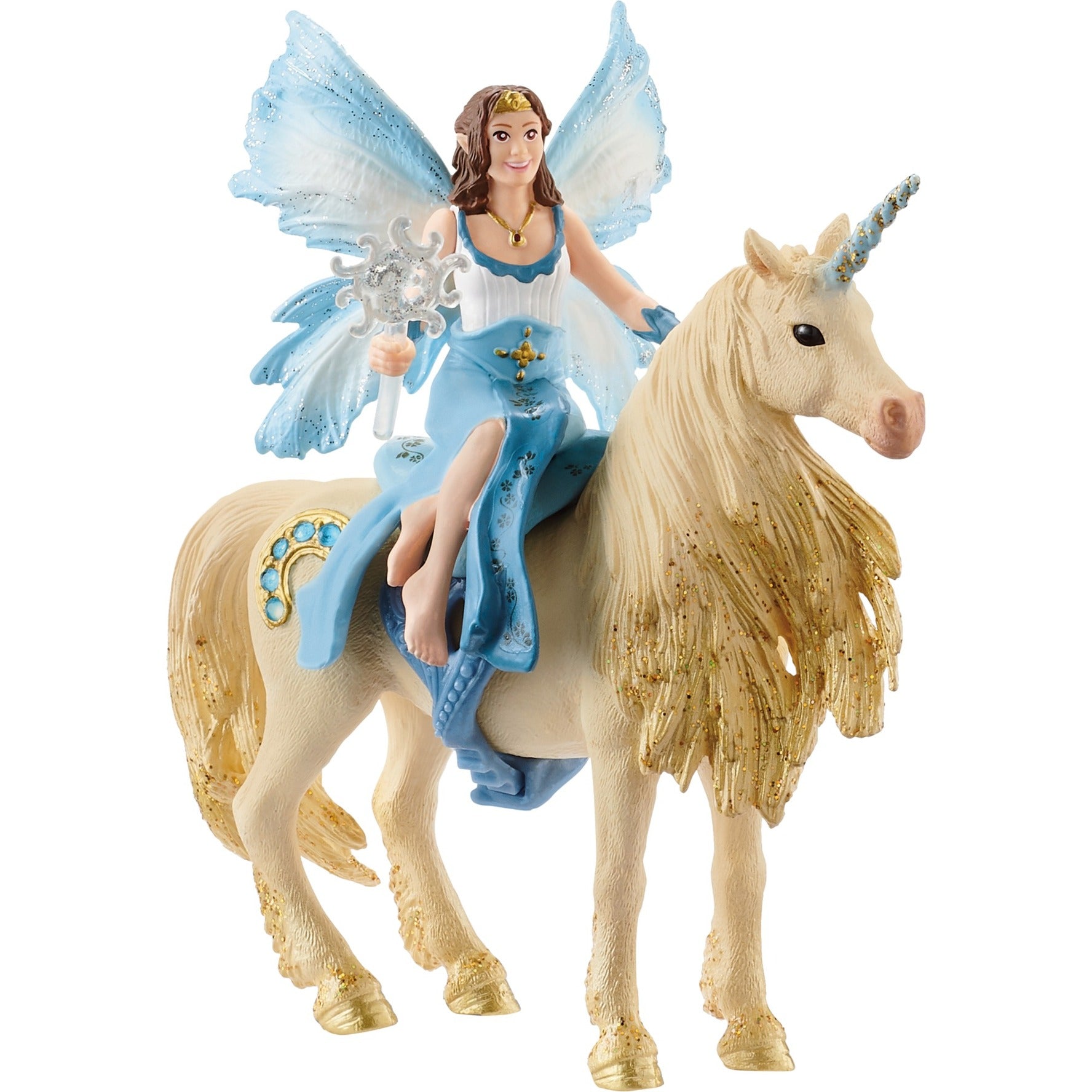 Schleich Bayala Eyelas Outdoor Ride auf goldenem Einhorn