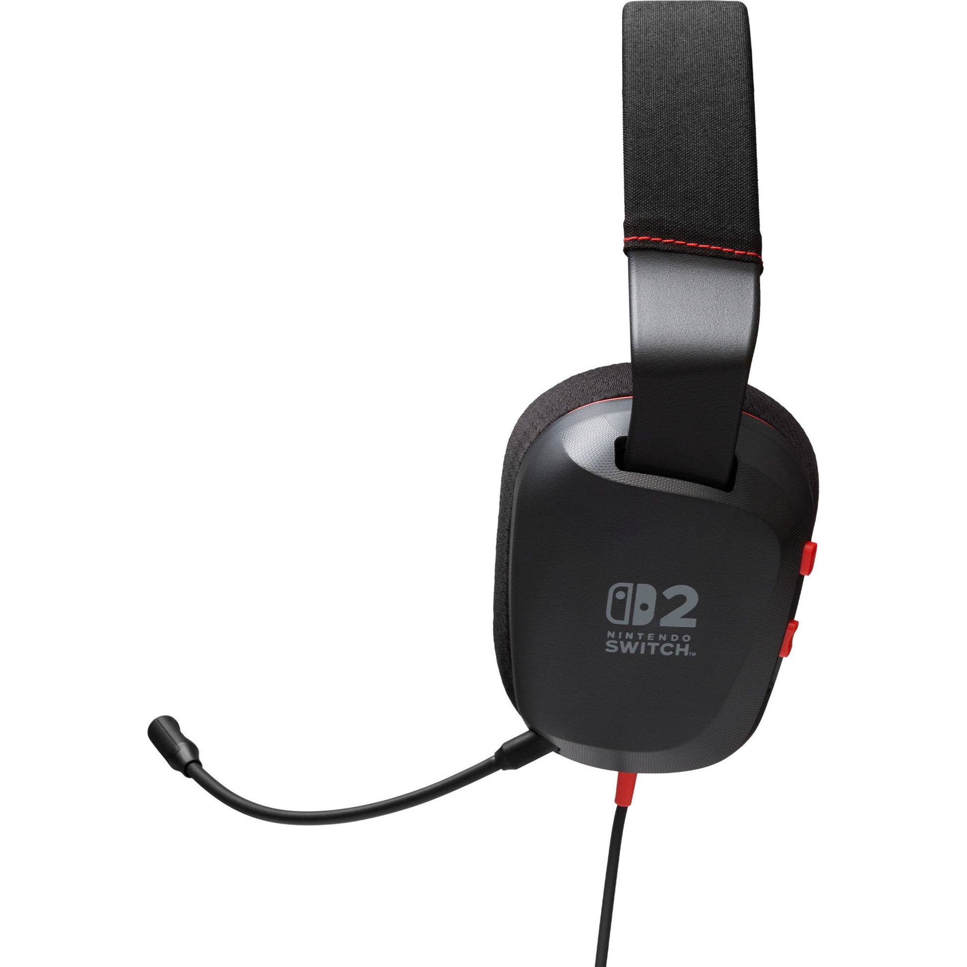 Powera kabelgebundenes Stereo-Headset für Nintendo Switch 2 Over-Ear-Gaming-Headset (schwarz rot, Nintendo Switch 2, Nintendo Switch – OLED-Modell, Nintendo Switch, Nintendo Switch Lite)