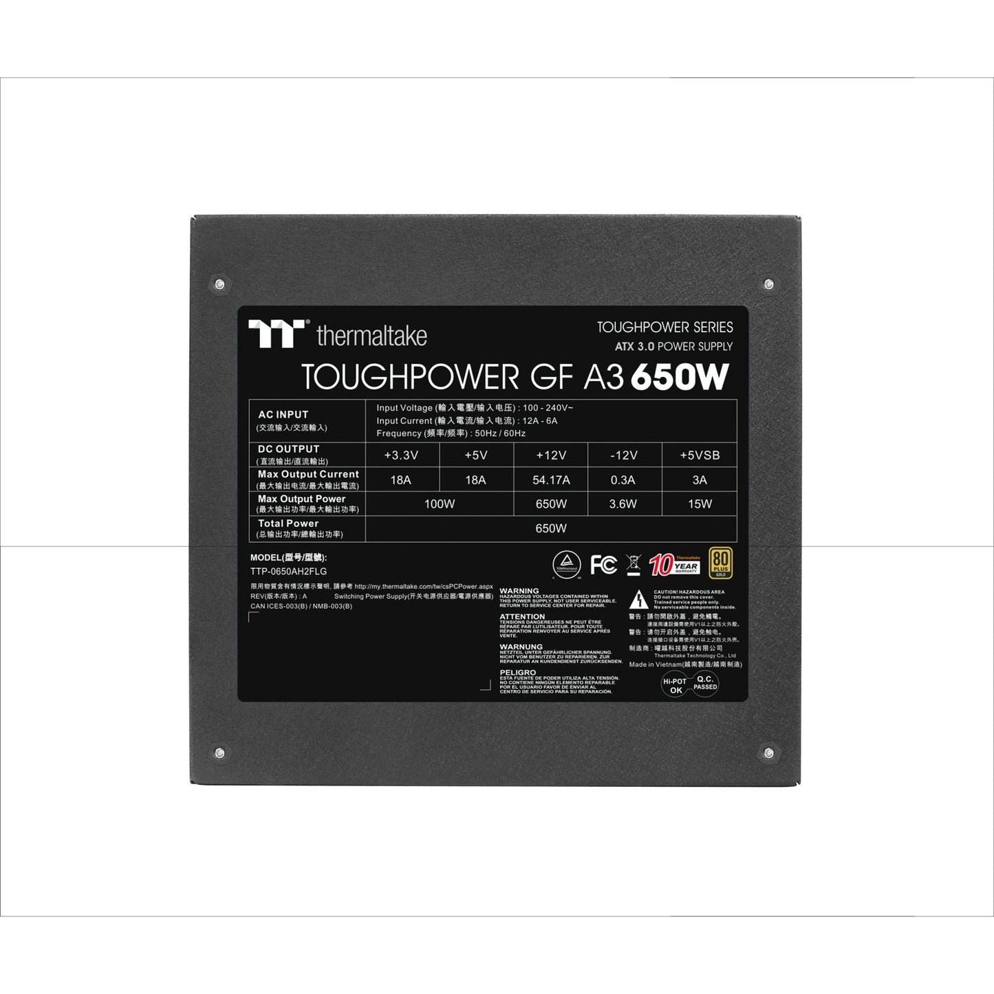 Thermaltake TOUGHPOWER GF A3 Gold 650W TT Premium Edition
