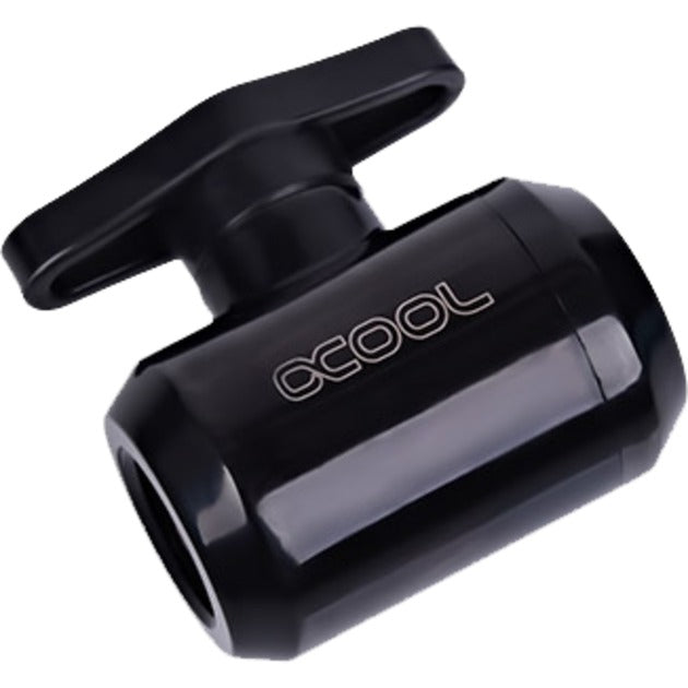 Alphacool Eiszapfen 2-Wege-Kugelhahn-Hahnstück (schwarz)