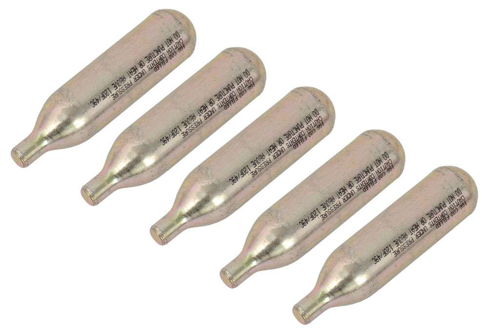 Radon-Co₂-Patrone 16g ohne Gewinde 5er-Pack für SKS Airchamp Pro
