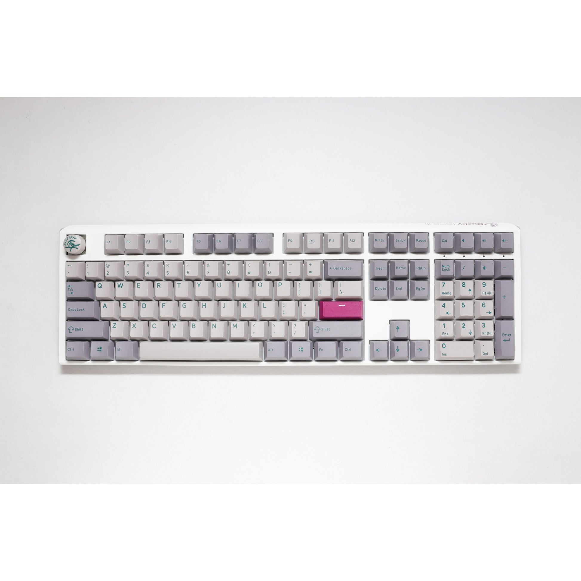 Ducky One 3 Mist Grey, Tastatur (Hellgrau, US-Layout, Cherry MX Red, RGB-LED, Double-Shot PBT, Hot-Swap-fähig, Quack-Mechanik)
