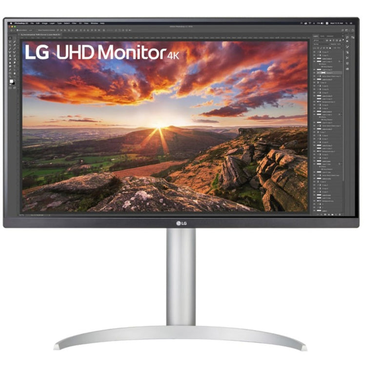 LG Ultrafine 27UP850K-W 27 4K UHD Monitor (Silber Schwarz, 2x HDMI, Display Port, 2x USB-A, USB-C)