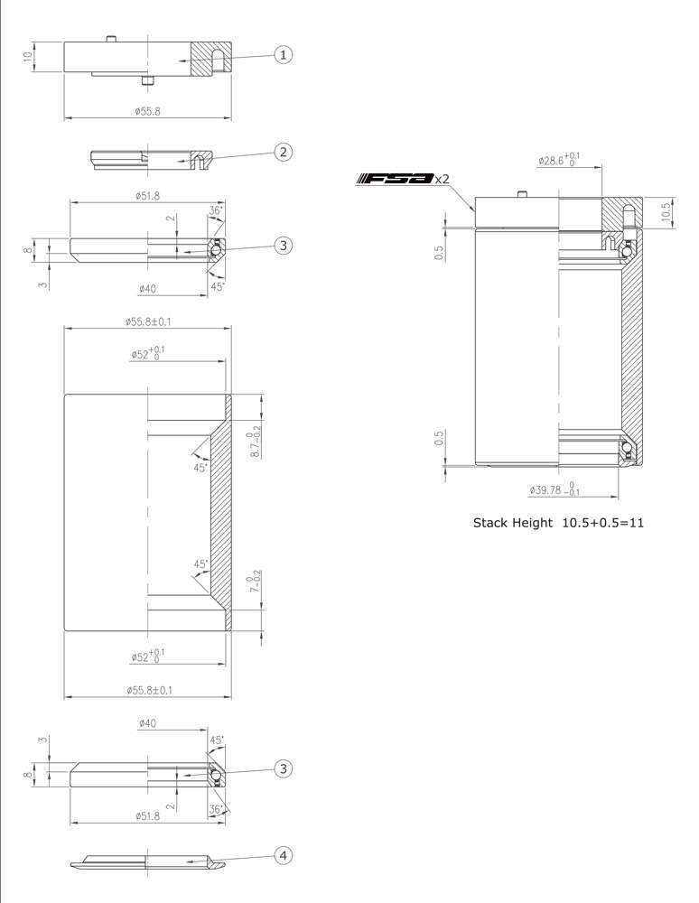 FSA Nr. 55r 1,5 Acr Steuersatz
