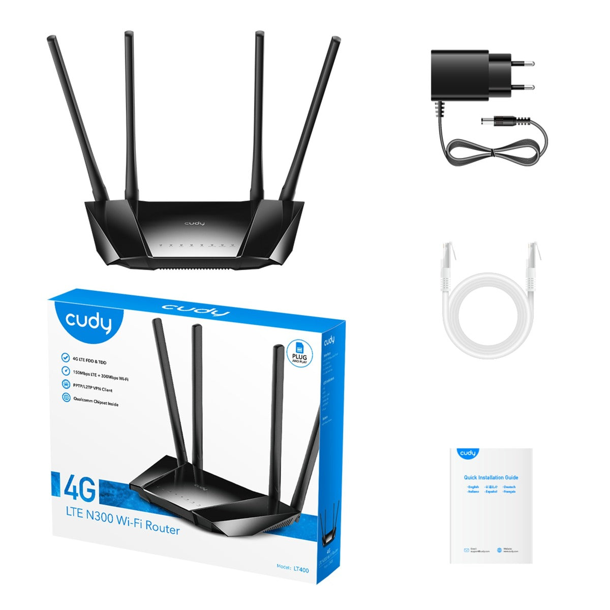 Cudy N300 Wi-Fi 4G LTE Cat4 Router