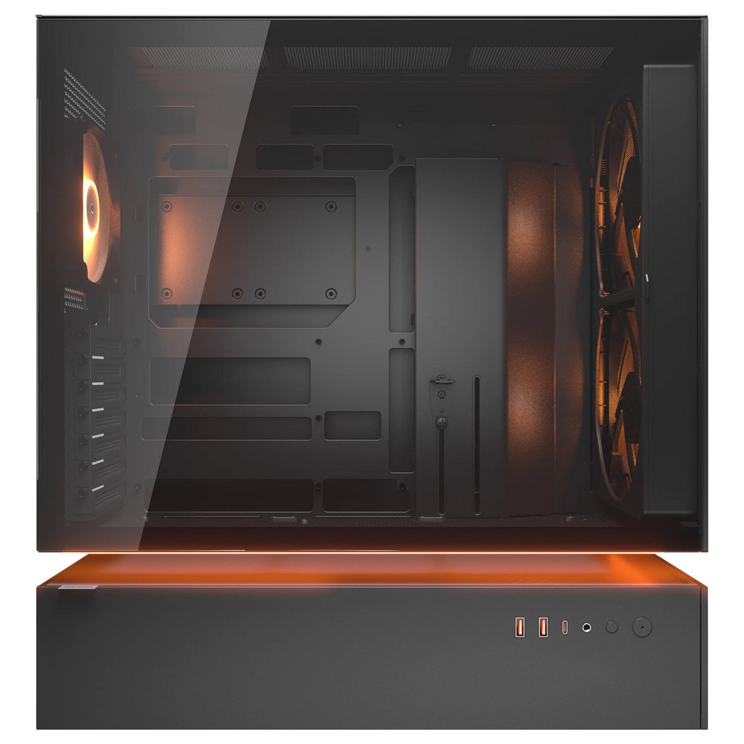 Cougar cfv235 Mesh Midi-Tower-Gehäuse (schwarz | 2x USB-A | 1x USB-C | RGB | gehärtetes Glas)