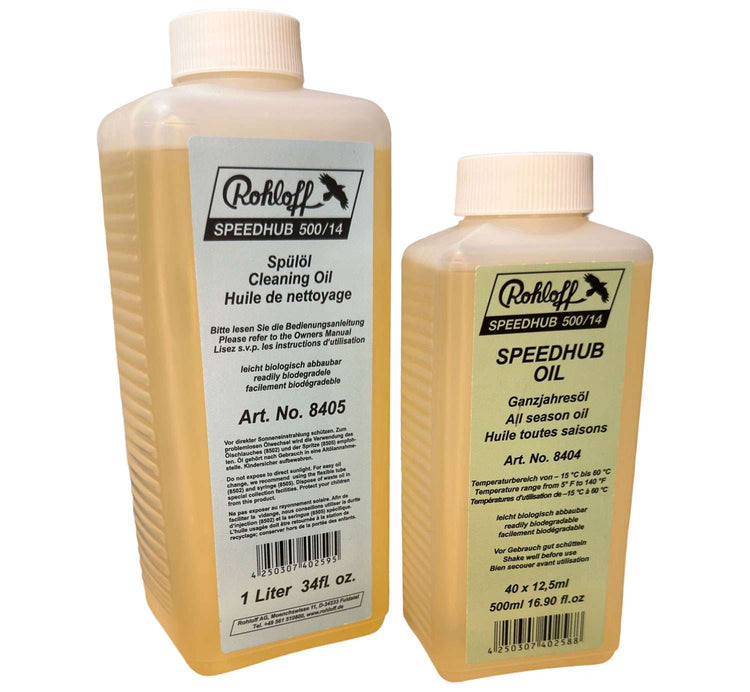 Rohloff-Öl von Speedhub 500 14 Set Ganzjahresöl 500 ml Reinigungsöl 1000 ml