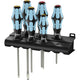 WERA 3334 6 Schraubendreher-Set, Edelstahl + Halter, 6-teilig