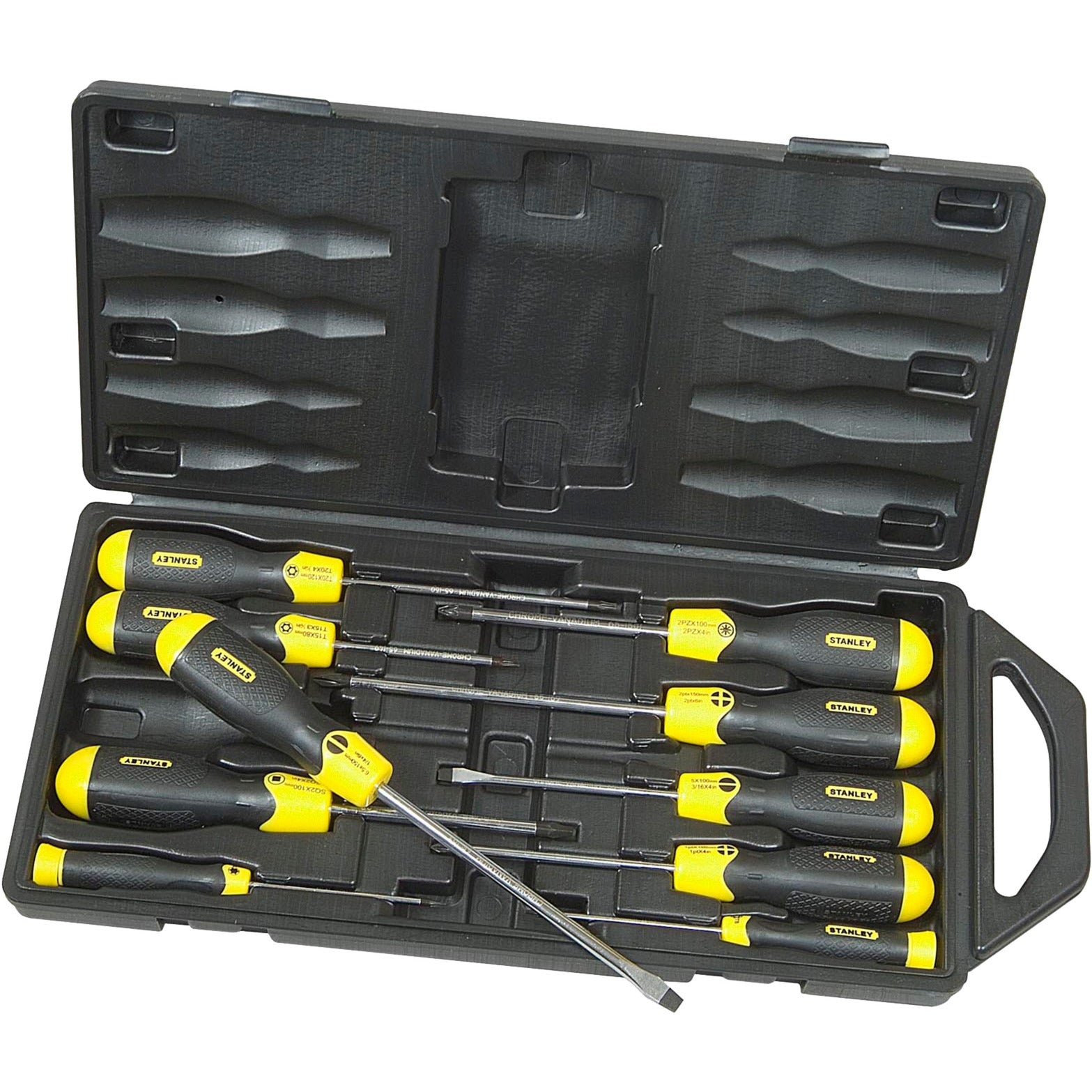 Stanley PushionGrip ScreverDriver Set 10-Piece (St PZ)