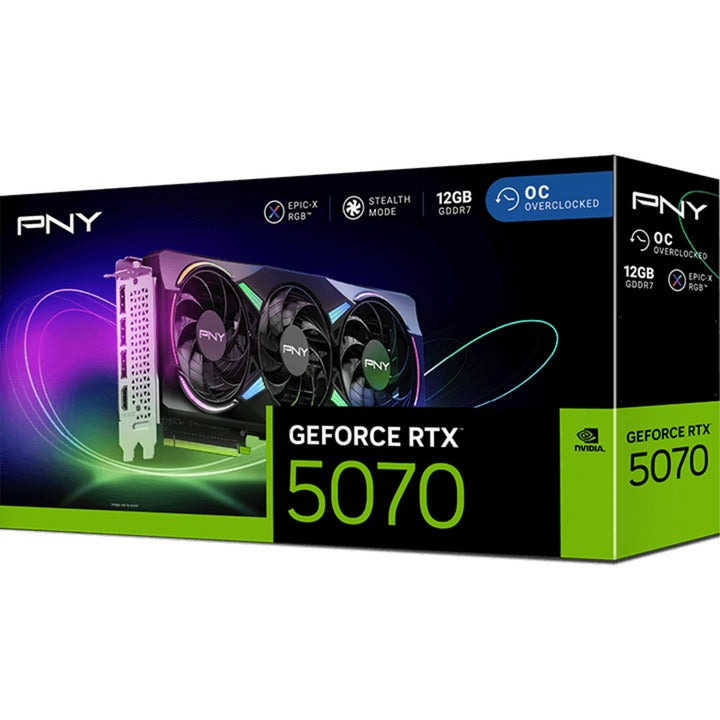 Pny Geforce RTX 5070 Arbb OC Grafikkarte (DLSS 4, 3x Display Port, 1x HDMI 2.1)