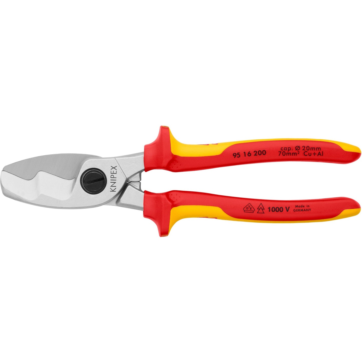 Knipex -Kabelschere mit doppelten Schneidkanten 9516200