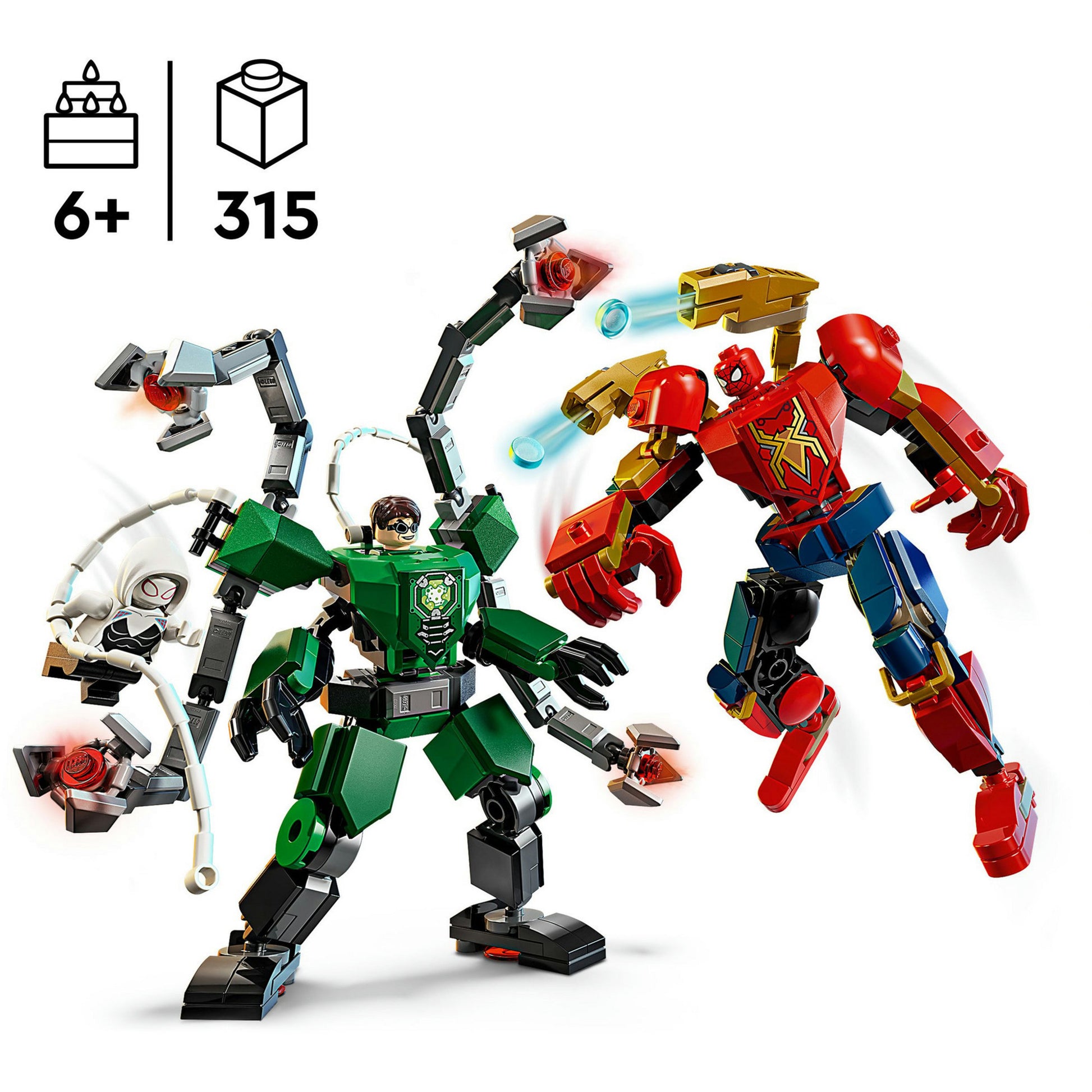 Lego 76338 Super Heroes Marvel Mecha-Duell Spiderman vs. Doc Ock