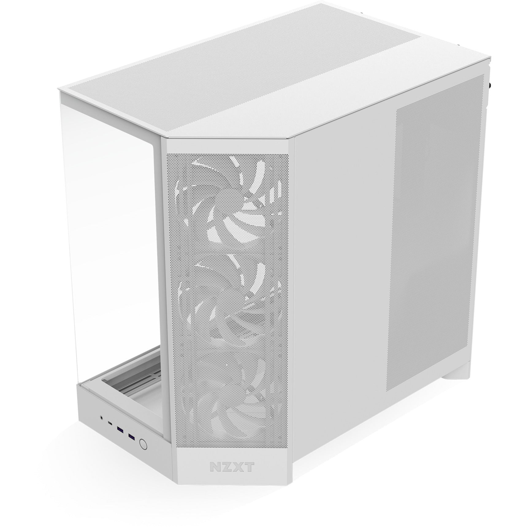 Nzxt h9 flow Midi-Tower-Gehäuse (weiß (matt) | 2x USB-A | 1x USB-C | gehärtetes Glas)