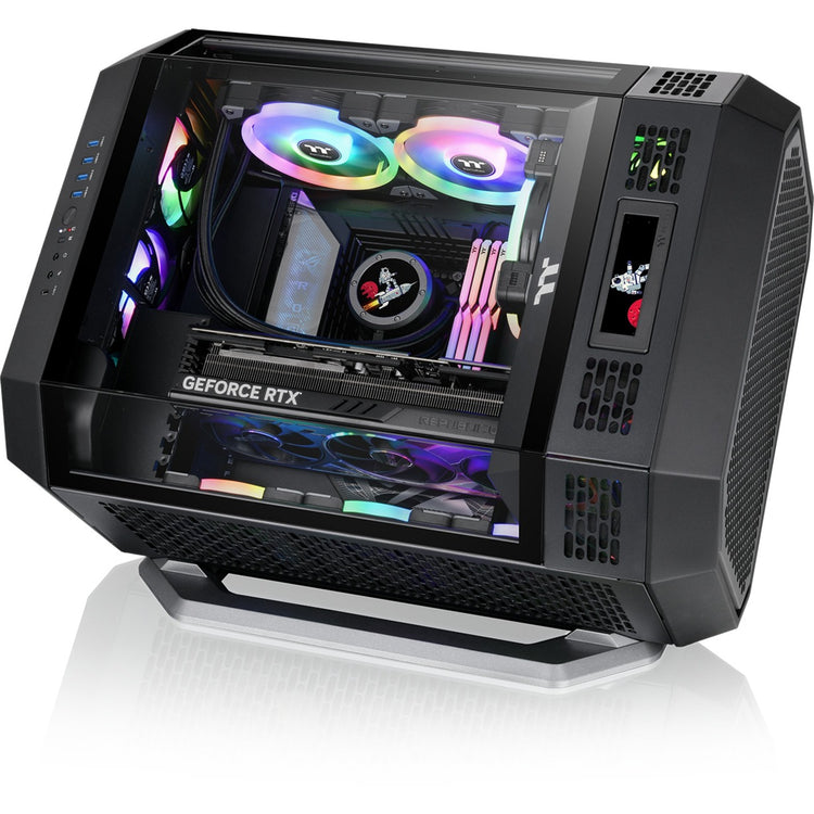 Thermaltake The Tower 600 Midi-Tower-Gehäuse (schwarz | 4x USB-A | 1x USB-C | gehärtetes Glas)