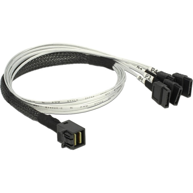 Delock Cable Mini SAS HD SFF-8643> 4 x SATA 7 PIN, 0,5 m