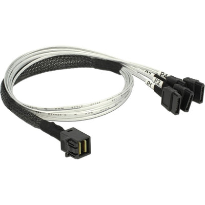 Delock Cable Mini SAS HD SFF-8643> 4 x SATA 7 PIN, 0,5 m
