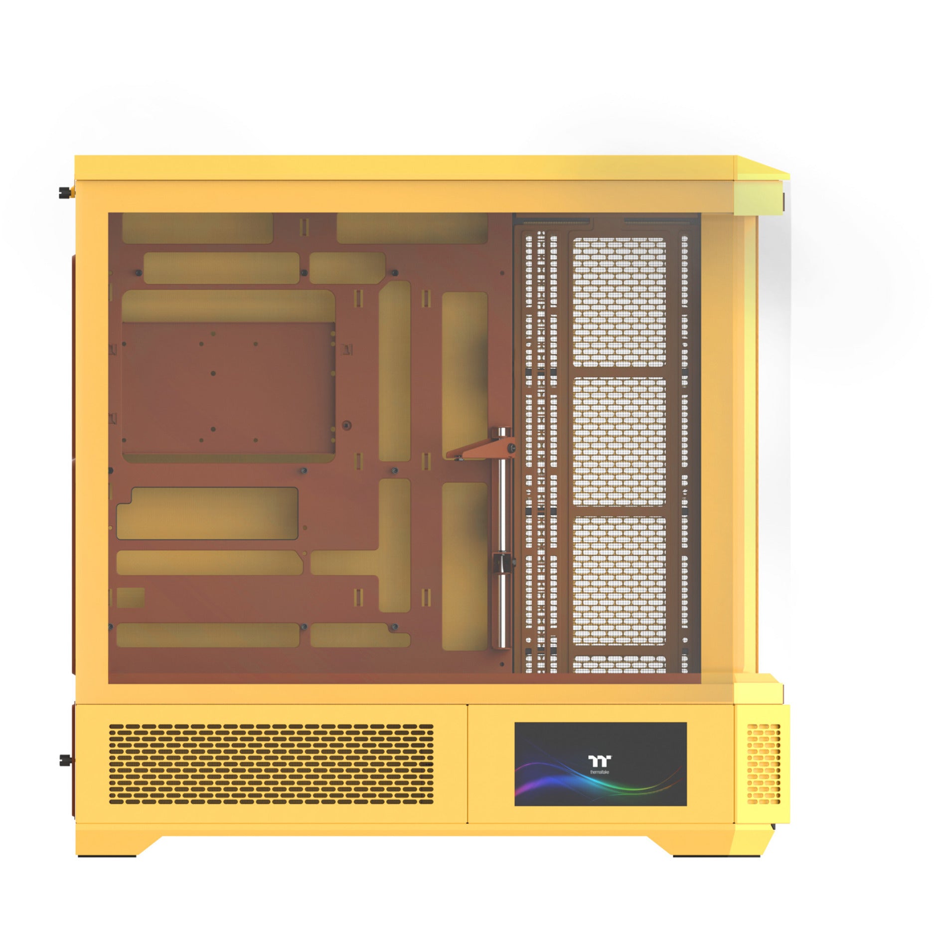 Thermaltake View 600 tg butter caramel Big-Tower-Gehäuse (gelb | 2x USB-A | 1x USB-C | gehärtetes Glas)